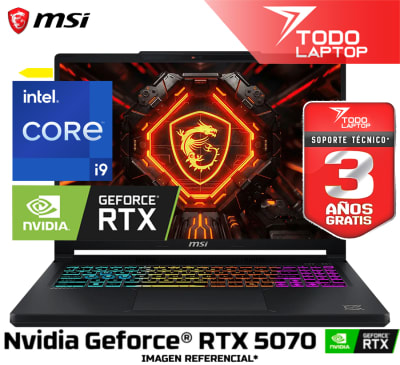 MSI CROSSHAIR 16HX E14WGK-038US  INTEL CORE I9 14900HX MEMORIA RAM 16GB + DISCO SOLIDO 512GB NVIDIA GEFORCE RTX 5070 (8GB) PANTALLA 16