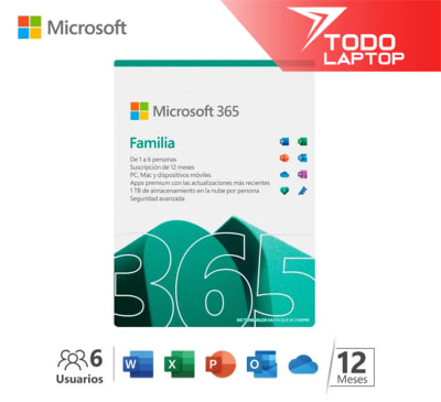 LICENCIA MICROSOFT 365 FAMILIA USUARIOS | (6GQ-00088TP)1