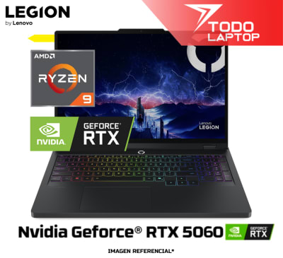 LENOVO LEGION PRO 5 16ADR10 83LT000EUS AMD RYZEN 9 8945HX MEMORIA RAM 16GB + DISCO SOLIDO 1TB NVIDIA GEFORCE RTX 5060 (8 GB) PANTALLA 16