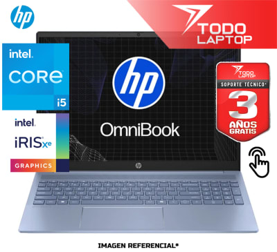 HP OMNIBOOK 5 16-BA1051LA INTEL CORE I5 1334U MEMORIA RAM 16GB + DISCO SOLIDO 512GB PANTALLA 16