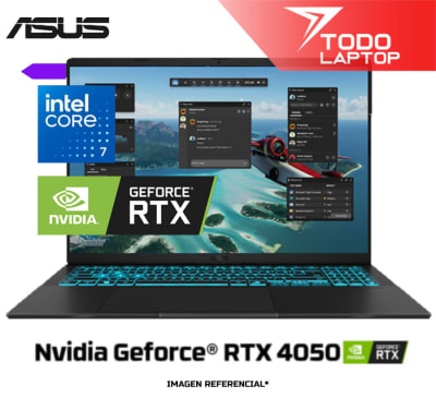 ASUS VIVOBOOK V3607VU-RP036W INTEL CORE 7 240H MEMORIA RAM 16GB + DISCO SOLIDO 512GB NVIDIA GEFORCE RTX 4050 (6 GB) PANTALLA 16