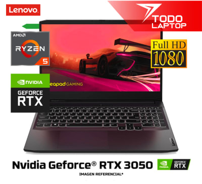 LENOVO IDEAPAD GAMING 3 15ACH6 (82K2009SLM) RYZEN 5 5600H MEMORIA RAM 8GB + DISCO SOLIDO 256GB + DISCO DURO 1TB  NVIDIA GEFORCE RTX 3050 (4 GB) PANTALLA 15.6