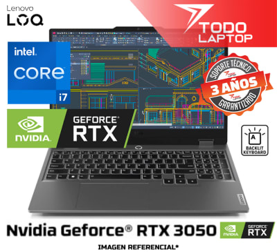 LENOVO LOQ 15IRX9 INTEL CORE I7 13AVA MEMORIA RAM 8 GB + DISCO SOLIDO 512 GB NVIDIA GEFORCE RTX 3050 (6GB) PANTALLA 15.6