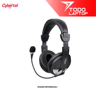 AUDIFONOS CYBERTEL CYCLONE BLK/SILVER CYB H370S-U + MICROFONO