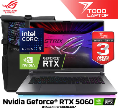 ASUS ROG STRIX G18 G815LM IS96 INTEL CORE ULTRA 9 275HX MEMORIA RAM 64GB + DISCO SOLIDO 2TB NVIDIA GEFORCE RTX 5060 (8GB) PANTALLA 18