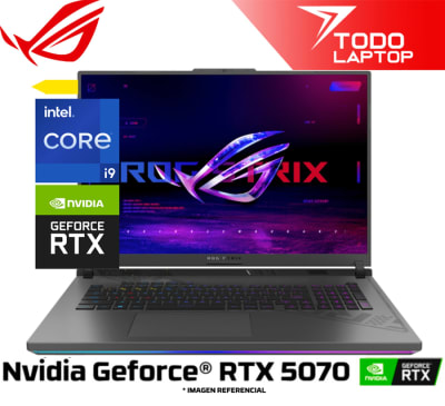 ASUS ROG STRIX G18 G815JPR-IS96 INTEL CORE I9 14AVA GENERACION MEMORIA RAM 32 GB + DISCO SOLIDO 1 TB NVIDIA GEFORCE RTX 5070 (8 GB) PANTALLA 18