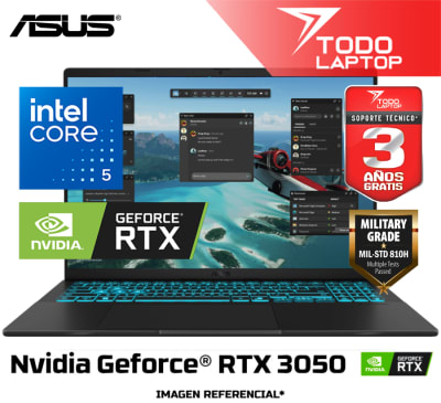 ASUS V16 V3607VJ-RP067W INTEL CORE 5 210H MEMORIA RAM 8 GB + DISCO SOLIDO 512GB NVIDIA GEFORCE RTX 3050 (6 GB) PANTALLA 16