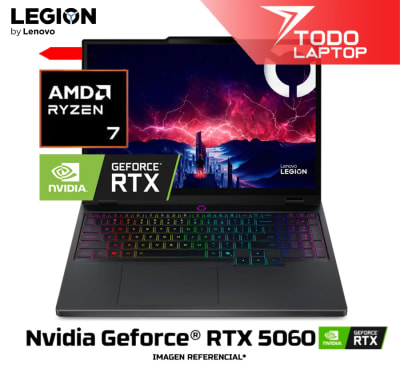 LENOVO LEGION 5 83M0CTO1WW AMD RYZEN 7 260 MEMORIA RAM 32GB + DISCO SOLIDO 1TB NVIDIA GEFORCE RTX 5060 (8GB) PANTALLA 15.1