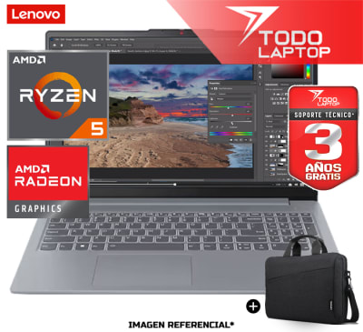 LENOVO IDEAPAD SLIM 3 15AMN8 RYZEN 5 7520U MEMORIA RAM 16GB + DISCO SOLIDO 512GB PANTALLA 15.6