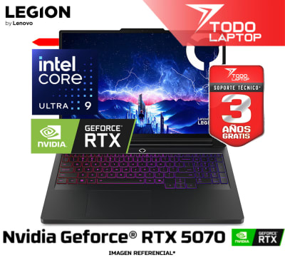 LENOVO LEGION PRO 5 16IAX10 INTEL CORE ULTRA 9 275HX MEMORIA RAM 32GB + DISCO SOLIDO 1TB NVIDIA GEFORCE RTX 5070 (8 GB) PANTALLA 16