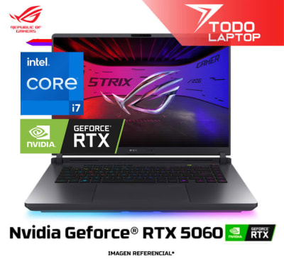 ASUS ROG STRIX G16 G615JMR-AS74 INTEL CORE I7 14650HX MEMORIA RAM 16GB + DISCO SOLIDO 1TB NVIDIA GEFORCE RTX 5060 (8GB) PANTALLA 16