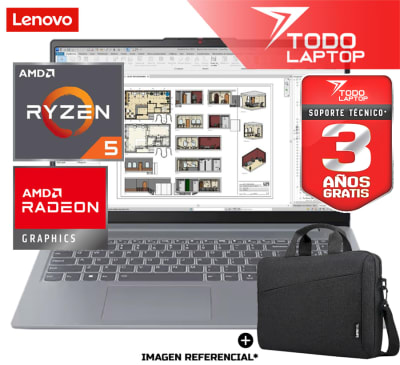 LENOVO IDEAPAD SLIM 3 15AMN8 RYZEN 5 7520U MEMORIA RAM 8GB + DISCO SOLIDO 512GB PANTALLA 15.6