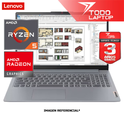 LENOVO IDEAPAD SLIM 3 15AMN8 RYZEN 5 7520U MEMORIA RAM 16GB + DISCO SOLIDO 512GB PANTALLA 15.6