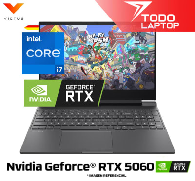 HP VICTUS 15-FA2093 INTEL CORE I7 13620H MEMORIA RAM 16GB + DISCO SOLIDO 1TB NVIDIA GEFORECE 5060 (8GB) PANTALLA 15.6