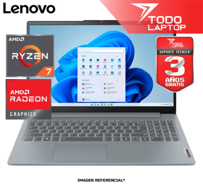 LENOVO IDEAPAD SLIM 3 15ABR8 AMD RYZEN 7 5825U MEMORIA RAM 16 GB + DISCO SOLIDO 512GB PANTALLA 15.6” FULL HD
