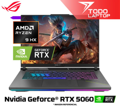 ASUS ROG STRIX G16 G614FM-WS94 AMD RYZEN 9 9955HX MEMORIA RAM 16GB + DISCO SOLIDO 1TB NVIDIA GEFORCE RTX 5060 (8GB) PANTALLA 16