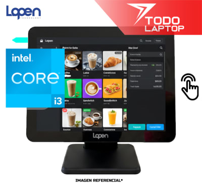 AIO LOPEN POS LN-D180 INTEL CORE I3 6TA MEMORIA RAM 16GB + DISCO SOLIDO 512GB PANTALLA 15