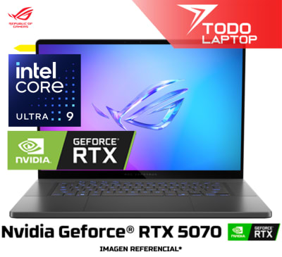 ASUS ROG ZEPHYRUS G16 GU605CP  ULTRA 9 285H MEMORIA RAM 16GB + DISCO SOLIDO 1TB NVIDIA GEFORCE RTX 5070 (8GB) PANTALLA 16