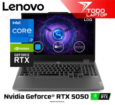 LENOVO LOQ IRX10 83JE00Q8LM INTEL CORE I7 13AVA GENERACION MEMORIA RAM 16GB + DISCO SOLIDO 512GB NVIDIA GEFORCE RTX 5050 (8 GB) PANTALLA 15.6