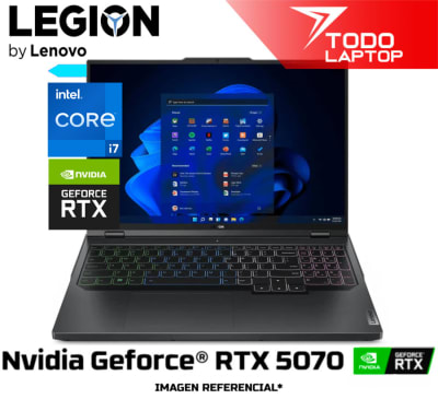 LENOVO LEGION 5 PRO 16IRX10 INTEL CORE i7 14VA MEMORIA RAM 32GB + DISCO SOLIDO 1TB NVIDIA GEFORCE RTX 5070 (8 GB) PANTALLA 15,1