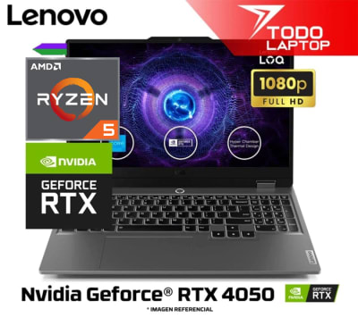LENOVO LOQ 15ARP9 RYZEN 5 7235HS MEMORIA RAM 16 GB + DISCO SOLIDO 512 GB VIDEO NVIDIA GEFORCE RTX 4050 (6 GB) PANTALLA 15.6” FULL HD