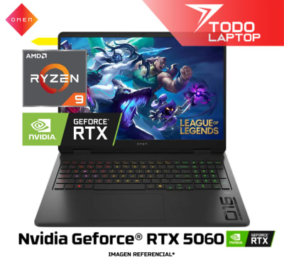 HP OMEN 16-AP0053DX AMD RYZEN 9 8940HX MEMRIA RAM 32GB + DISCO SOLIDO 1TB NVIDIA GEFORCE RTX 5060 (8 GB) PANTALLA 16