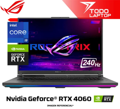 ASUS ROG STRIX G18 G814JVR IS96 INTEL CORE I9 14AVA GENERACION MEMORIA RAM 32 GB + DISCO SOLIDO 1 TB NVIDIA GEFORCE RTX 4060 (8 GB) PANTALLA 18