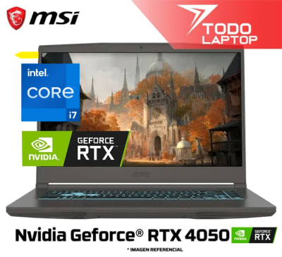 MSI THIN B13VE -2678US INTEL CORE I7 13VA MEMORIA RAM 16GB + DISCO SOLIDO 512GB NVIDIA GEFORCE RTX 4050 (6 GB) PANTALLA 15.6