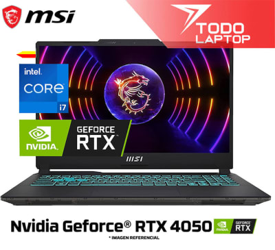 MSI CYBORG A13VE-218US INTEL CORE I7 13AVA GENERACION MEMORIA RAM 16 GB + DISCO SOLIDO 512 GB VIDEO NVIDIA GEFORCE RTX 4050 (6 GB) PANTALLA 15.6