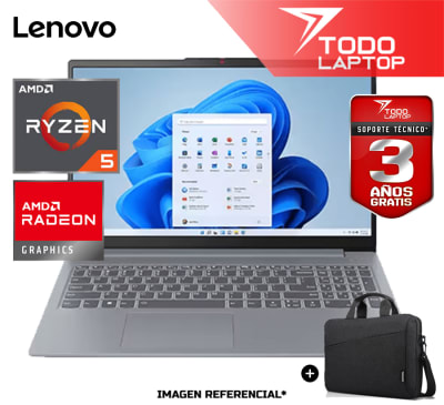 LENOVO IDEAPAD SLIM 3 15AMN8 RYZEN 5 7520U MEMORIA RAM 16GB + DISCO SOLIDO 512GB PANTALLA 15.6