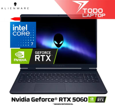 DELL ALIENWARE AURORA LAC16250-7568BLU-PUS INTEL CORE 7 240H MEMORIA RAM 32GB + DISCO SOLIDO 1TB NVIDIA GEFORCE RTX 5060 (8GB) PANTALLA 16
