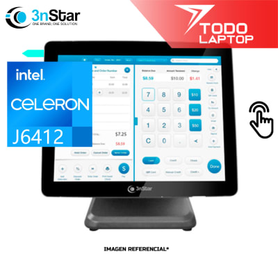 AIO 3NSTAR POS PTE0120 INTEL CELERON J6412 MEMORIA RAM 8GB + DISCO SOLIDO 240GB PANTALLA 15