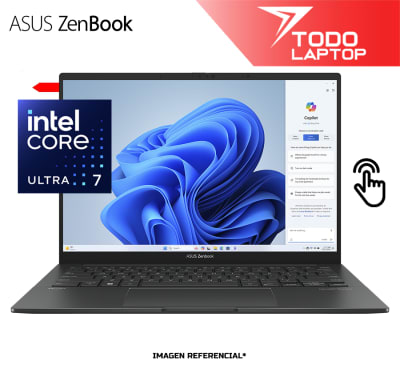 ASUS ZENBOOK 14 UX3405CA-U7512 INTEL CORE ULTRA 7 255H MEMORIA RAM 16GB +  DISCO SOLIDO 512GB PANTALLA 14