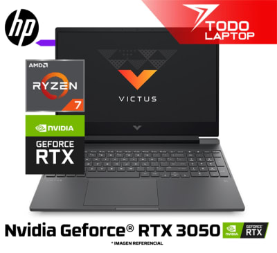 HP VICTUS 15-FB3018LA AMD RYZEN 7 7445HS MEMORIA RAM 8GB + DISCO SOLIDO 512GB NVIDIA GEFORCE RTX 3050 (6GB) PANTALLA 15.6