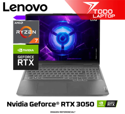 LENOVO LOQ 15APH8 RYZEN 7 7735HS MEMORIA RAM 16 GB + DISCO SOLIDO 512 GB NVIDIA GEFORCE RTX 3050 (6 GB) PANTALLA 15.6 PULGADAS FULL HD1