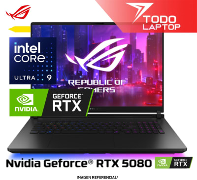 ASUS ROG STRIX SCAR 18 G835LW-XS97 INTEL CORE ULTRA 9 275HX MEMORIA RAM 32GB + DISCO SOLIDO 2TB NVIDIA GEFORCE RTX 5080 (16GB) PANTALLA 18