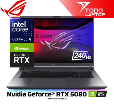 ASUS ROG STRIX G18 G815LW INTEL CORE ULTRA 9 275HX MEMORIA RAM 32 GB + DISCO SOLIDO 2 TB VIDEO NVIDIA GEFORCE RTX 5080 (16 GB) 18