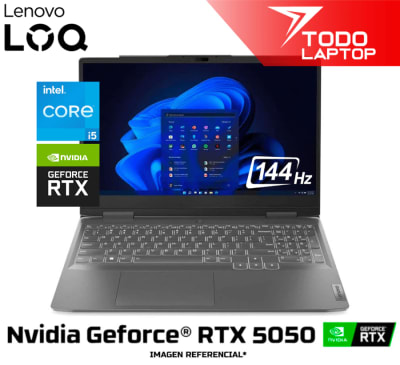 LENOVO LOQ 15IRX11 INTEL CORE I5 13AVA MEMORIA RAM 32GB + DISCO SOLIDO 1TB NVIDIA GEFORCE RTX 3050 (6 GB) PANTALLA 15.6 PULGADAS