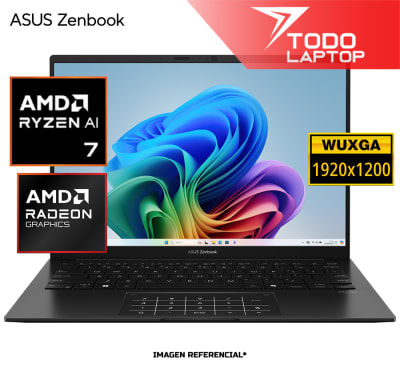 ASUS ZENBOOK 14 UM3406KA-QD092W AMD RYZEN AI 7 350 MEMORIA RAM 16GB + DISCO SOLIDO 1TB PANTALLA 14