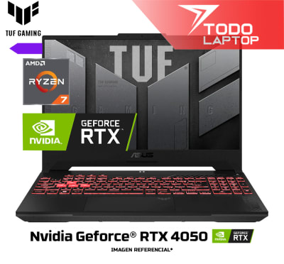 ASUS TUF GAMING A15 FA507NUR-LP037W AMD RYZEN 7 7435HS MEMORIA RAM 16GB + DISCO SOLIDO 512GB NVIDIA RTX 4050 (6GB) PANTALLA 15.6