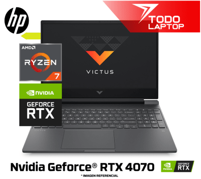 HP VICTUS 16-S1023DX RYZEN 7 8845HS MEMORIA RAM 16 GB + DISCO SOLIDO 512 GB NVIDIA GEFORCE RTX 4070 (8 GB) PANTALLA 16'' FULL HD1