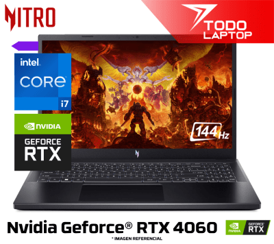 ACER NITRO V15 ANV15-51-77DQ INTEL CORE I7 13AVA GENERACION MEMORIA RAM 32 GB + DISCO SOLIDO 512 GB NVIDIA GEFORCE RTX 4060 (8 GB) PANTALLA 15.6 PULGADAS FULL HD