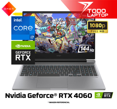 HP OMEN 16-AE0073CL INTEL CORE I7 14AVA GENERACION MEMORIA RAM 32 GB + DISCO SOLIDO 1 TB TARJETA DE VIDEO NVIDIA GEFORCE RTX 4060 (8 GB) PANTALLA 16.1 PULGADAS FULL HD8