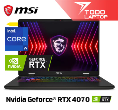 MSI SWORD 16HXB14-VGKG-841US INTEL CORE I9 14AVA GENERACION MEMORIA RAM 32 GB + DISCO SOLIDO 1 TB NVIDIA GEFORCE RTX 4070 (8 GB) PANTALLA 16 PULGADAS