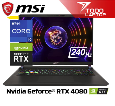 MSI VECTOR HX A14VHG 278 US INTEL CORE I9 14AVA GENERACION MEMORIA RAM 32 GB + DISCO SOLIDO 1 TB TARJETA DE VIDEO NVIDIA GEFORCE RTX 4080 (12 GB) PANTALLA 16