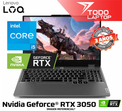 LENOVO LOQ 15IAX9 83GS00EQLM INTEL CORE I5 12AVA GENERACION MEMORIA RAM 24 GB + DISCO SOLIDO 512 GB NVIDIA GEFORCE RTX 3050 (6 GB) PANTALLA 15.6