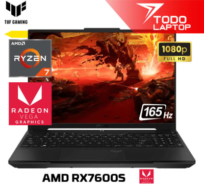 ASUS TUF A16 FA617NT RYZEN 7 7735HS MEMORIA RAM 16 GB + DISCO SOLIDO 512 GB VIDEO RADEON RX 7600S (8 GB) PANTALLA 16