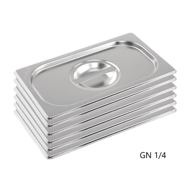 Pack 6 Tapas Gastronomicas para GN 1/4 Acero Inox