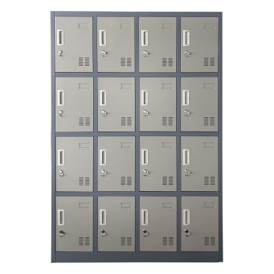 Locker Casillero Metálico 4 cuerpos 16 puertas