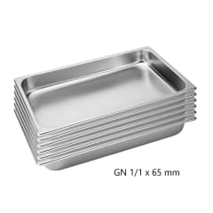 Pack 6 Depositos Gastro GN 1/1 x 65 mm Acero Inox 0
